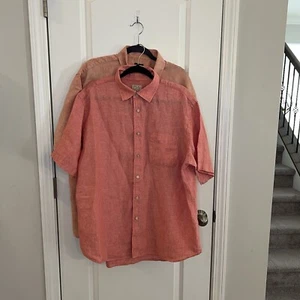 Jos A Bank Men’s 100% Linen Shirt XL  Set Of 2 - Picture 1 of 8