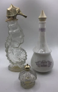 Lot of 3 Vintage Avon Glass Bottles - Picture 1 of 9