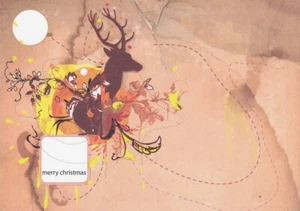 "Tarjetas de Navidad/Navidad CARLOS QUITERIO ""Querido ciervo"" MoCA LA Caja de 10 **NUEVAS** - Imagen 1 de 6