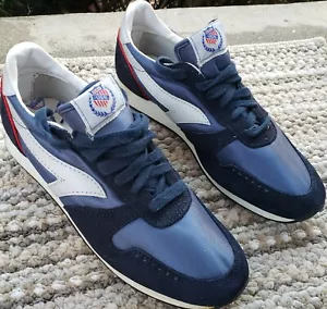 Vintage 80er offizielle USA AAU Amateur Leichtathletik Union HERREN Größe 9 Halbschuhe - Bild 1 von 12