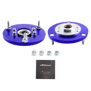 Pair Front Coilover Camber Plates Adjustable Upper Mount for BMW E46 3 Series - Picture 1 of 12