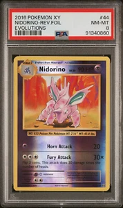 2016 Pokemon XY Evolutions #44 Nidorino - Reverse Foil PSA 8 - Bild 1 von 1