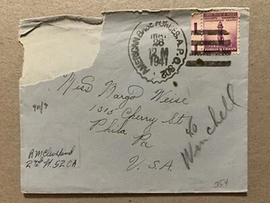 1941 US FORCES IN BERMUDA COVER WWII AMERICAN BASE FORCES - Picture 1 of 3
