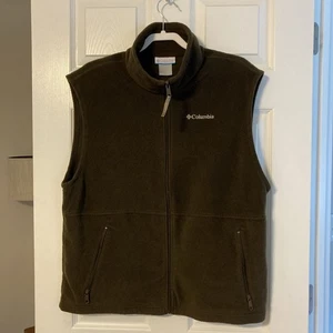 Columbia Fleece Vest women’s WM1480 Brown SZ L Outdoors Hike - Picture 1 of 12