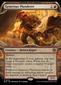MTG Generous Plunderer - Showcase, Light Play, English Outlaws of Thunder Juncti - Bild 1 von 1
