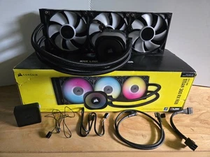 CORSAIR iCUE LINK TITAN 360 RX Liquid CPU Cooler with RGB Lighting - Black - Zdjęcie 1 z 6