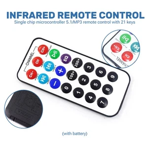 Telecomando infrarosso 51 MCU e MP3 programmabile con batteria preinstallata - Foto 1 di 7