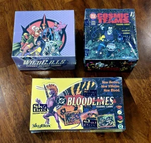 Early 90s DC Comics Cards 3 Sealed Boxes Lot Bloodlines Cosmic Teams WildC.A.T.S - Bild 1 von 3