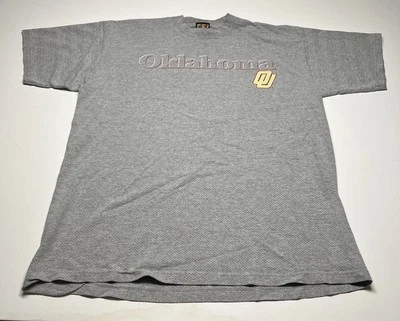 Vintage Oklahoma Sooners OU T Shirt Men XL Gray TSI Mesh Short Sleeve NCAA 90s - Image 1 of 4