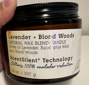 Kirkland's Natural Wax Blend 14 oz Jar 3-Wick Candle LAVENDER + BLONDE WOODS NEW - Picture 1 of 3
