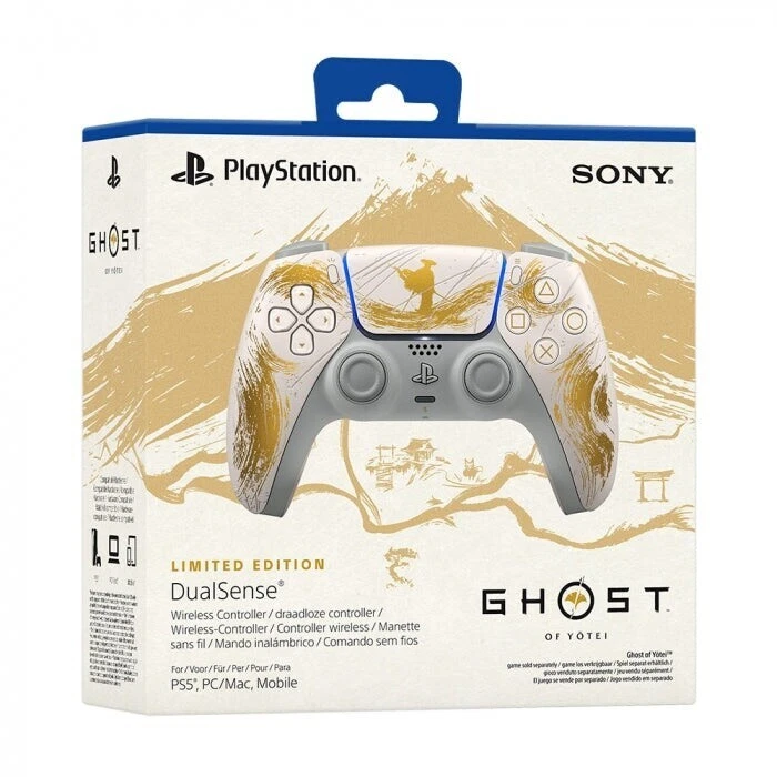 SONY DUALSENSE GHOST OF YOTEI LIMITED EDITION GOLD, WHITE BLUETOOTH PS5 - Immagine 1 di 4