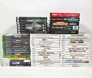 VIDEO GAME LOT NINTENDO SEGA PLAYSTATION XBOX PS2 Wii 360 GENESIS MOST CIB 57 pc - Picture 1 of 6