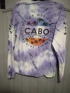 Cabo San Lucas Tye Dyed Long Sleeve Tshirt Size Large - Imagen 1 de 3