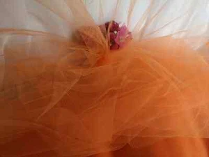 Tul 54" Naranja o cualquiera de los otros 25 colores, tutú, lazos, decoración boda - Imagen 1 de 65