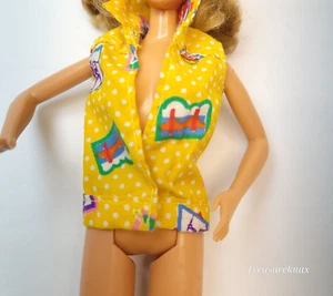 Vtg Barbie Clothing Yellow Sleevless shirt - Picture 1 of 4
