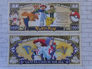 Pokemon Pocket Monsters Show ~ 1.000.000 Dollar One Million Dollar Schein: USA - Bild 1 von 2