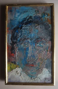 Öl auf Holz PORTRÄT (Selbstporträt?)    Signiert HERMAN (ARMAND KRAEMER ) - Bild 1 von 9