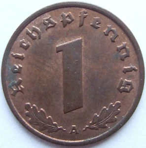 Münze Deutsches Reich 3. reich 1 Reichspfennig 1936 A in fast Stempelglanz - Picture 1 of 2
