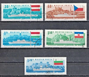 HUNGARY:1967 SC#1828-32 Used CTO 25th session of the Danube Commission  AJ2174 - Picture 1 of 2