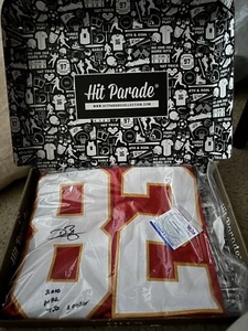 AUTOGRAPHED DWAYNE BOWE JERSEY WITH PSA CERT AND NFL TD LEADER INSCRIPTION - Picture 1 of 4