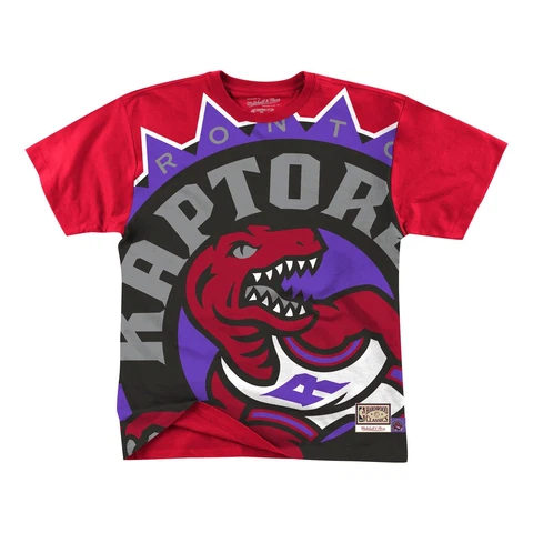Mens Mitchell & Ness NBA Big Face Short Sleeve Tee Toronto Raptors Cover