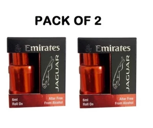 Emirate Jaguar Roll On Attar (6ml)  Long Lasting Luxury Ittar Pack Of 2 - Picture 1 of 3
