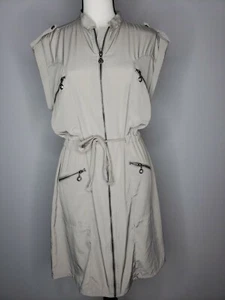 Vestido informal sin mangas H&M con cremallera cintura talla 6 marrón - Imagen 1 de 11