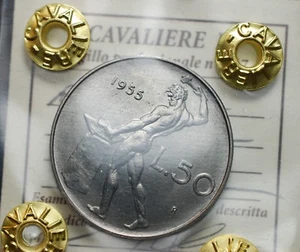 1955 Repubblica Italiana 50 lire FDC periziata Cavaliere - Foto 1 di 2