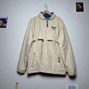Vintage Alaska Cruise Jacke blau hellbraun Wende Fleece Full Zip XL Winter Gorp - Bild 1 von 21
