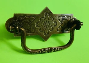 "Antiguo cajón de fianzas Eastlake victoriano Art Nouveau 1875 centros de 3""" - Imagen 1 de 4