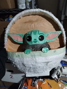 New Mandalorian Grogru "The Child" Pull String Pinata Baby Yoda Birthday Party - Picture 1 of 3