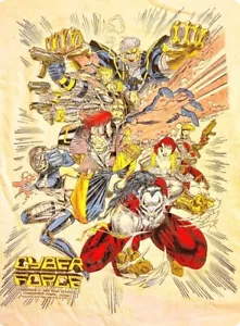 Camisa de colección 1992 Marc Silvestri Cyber Force cómic de punta única M IMAGE cómics - Imagen 1 de 5