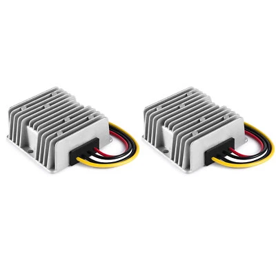 2pcs GOLF CART DC-DC 48V TO 12V 20 AMP VOLTAGE REDUCER CONVERTER 240W REGULATOR - Image 1 of 4