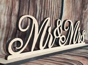 Mr and Mrs Table Sign Freestanding Sign Wedding Table Décor  Wooden Letters