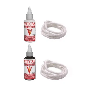 Stove Fire Rope Seal 12mm and Glue Adhesive Kit for Multifuel Stoves Door Glass - Picture 1 of 5