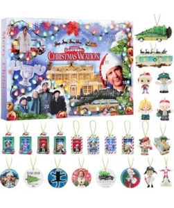 National Lampoon’s Christmas Vacation Advent Calendar 24 Flat Acrylic Figures - Picture 1 of 2