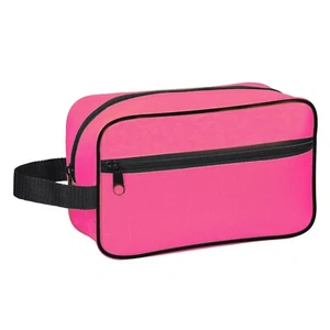 Woman Travel Cosmetic Toiletry Wash Bag Travel Grooming Makeup Purse Case Pink - Picture 1 of 1