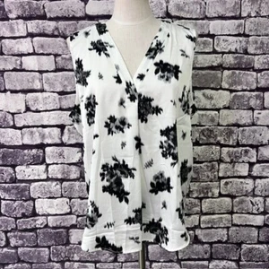 Ann Taylor neu mit Etikett schwarz, weiß & grau ärmellose Bluse Größe XL - Bild 1 von 8