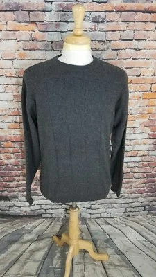 Suéter Pullover Joseph & Lyman Hombres Manga Larga Gris Cuadros Cuello Redondo CACHEMIRA M  Foto 1 de 4