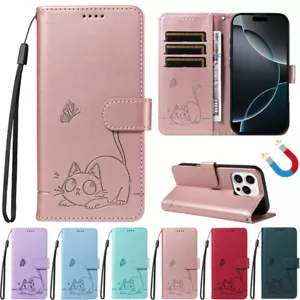 For Samsung S22 S21 S20 S10 Pattern Magnetic Leather Wallet Card Flip Case Cover - Picture 1 of 38