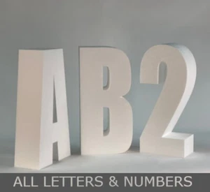 Lettering in polistirolo 3D **TUTTE LE LETTERE E NUMERI** 300mm Alta Qualità Venditore UK - Foto 1 di 3