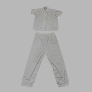 Vintage handmade women’s night set Pants Shirt Dressing Gown Peach Cotton Medium - Picture 1 of 8