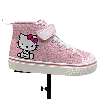 Tênis Hello Kitty Youth Girls cano alto tamanho 2Y rosa-branco leve - Imagem 1 de 4