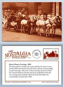 Horse-Drawn Carriage, 1910 City Life Nostalgia Postcard Collectors Club Postcard - Picture 1 of 1