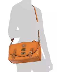 NUEVO CON ETIQUETAS CARTERA PRATESI FIRENZE HECHA EN ITALIA CUERO HEBILLA SUPERIOR MANGO BANDOLERA - Imagen 1 de 12
