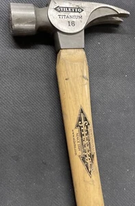 Stiletto Titanium Mallet Hammer 16oz w/ Curved Hickory Handle 18" Lightweight - Picture 1 of 9