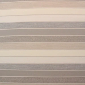 BALLARD DESIGNS LUCY TAFFY SUNBRELLA TAUPE GRAY THICK STRIPE FABRIC BY YARD 54"W - Picture 1 of 5