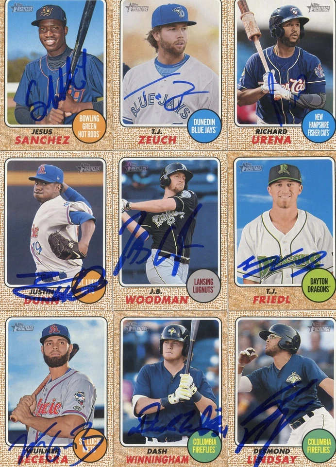 DASH WINNINGHAM SIGNED 2017 TOPPS HERITAGE MINORS ROOKIE CARD AUTO  - Image 1 of 1