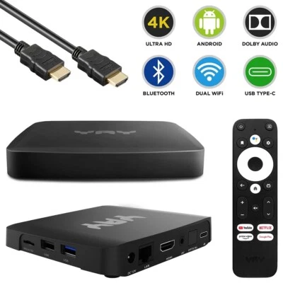 YAY GO Android 10 TV IP UHD 4K Dual-WiFi LAN MicroSD Chromecast IP-Receiver - Bild 1 von 4