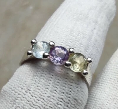 Trilogy in argento 925 con con Pietre naturali - Immagine 1 di 3